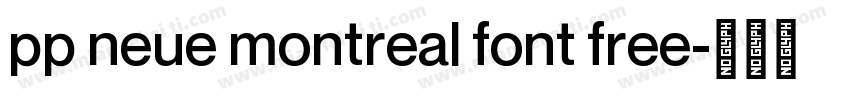 pp neue montreal font free字体转换